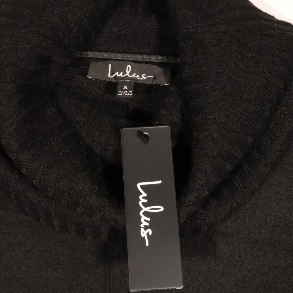 NWT Lulus Autumn Daze Cowl Neck Tunic in Black - Picture 14 of 15